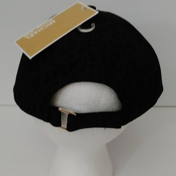 Michael Kors Black Logo Adjustable Strap Baseball Hat - Picture 12 of 13
